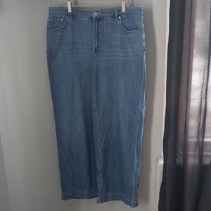 Reitmans Light Blue Wide-Leg Denim Jeans